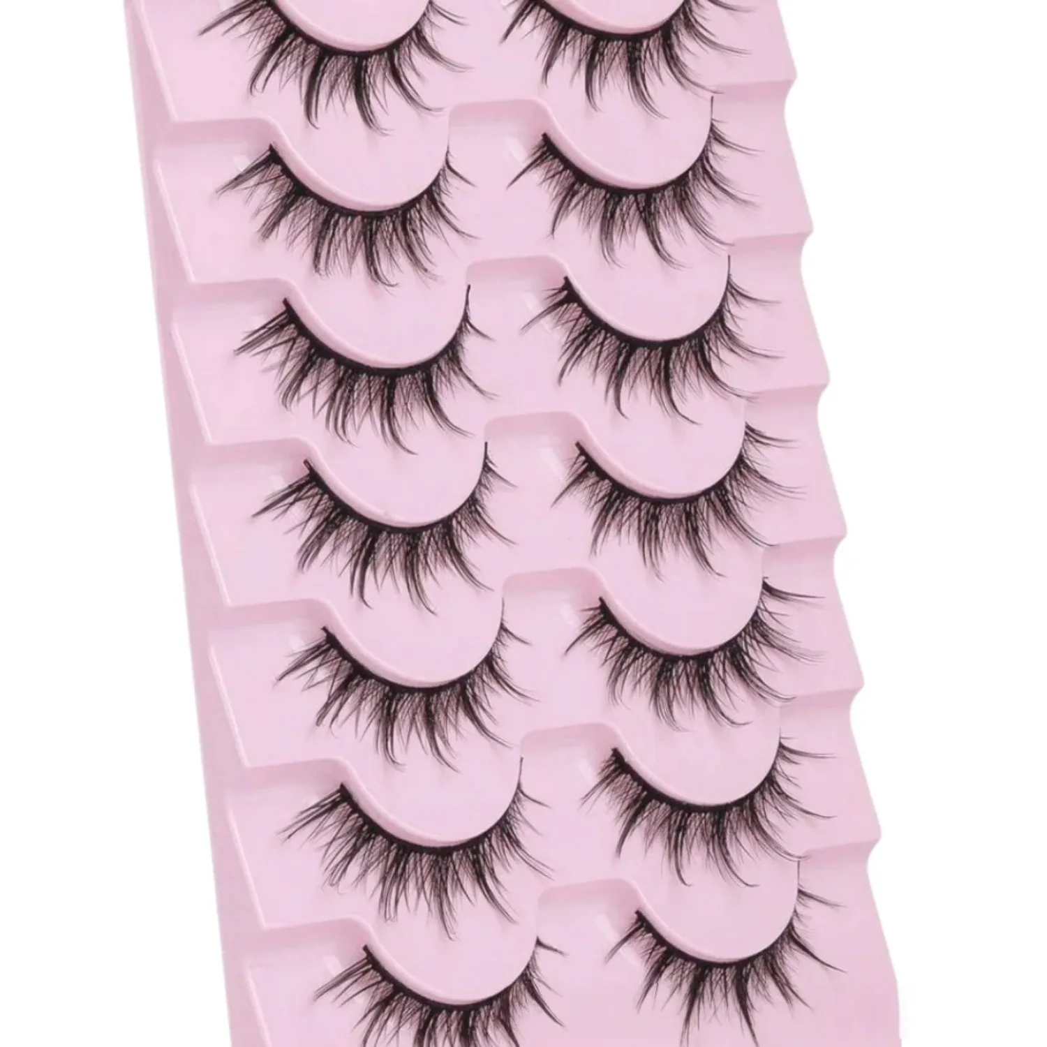 7 pairs of comic-style false eyelashes, natural effect, 3D stereoscopic, light, fluffy and thick, suitable for anime and role-pl