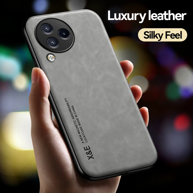 Luxury Original Leather Magnetic Case For Xiaomi CIVI 3 Cover With Metal Plate For Xiaomi Civi3 Shockproof back Phone Shell