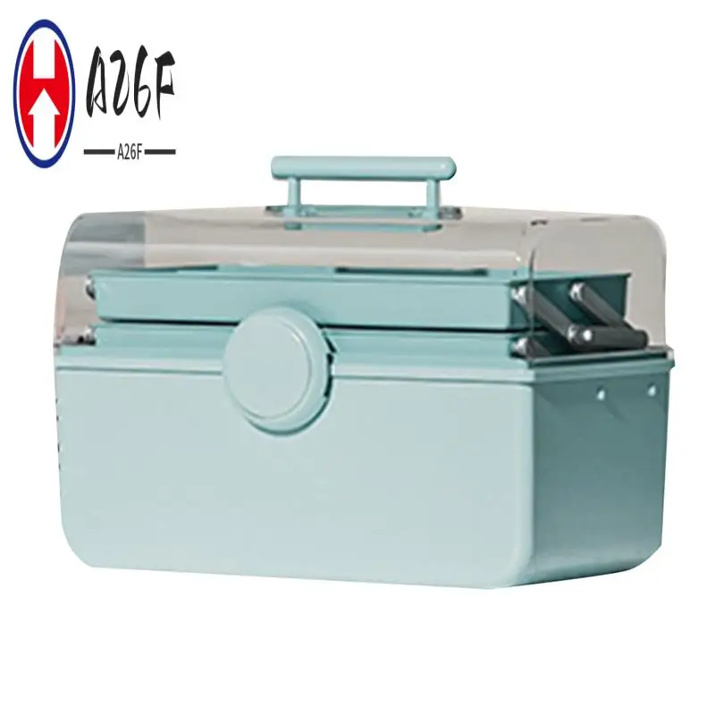 

A26F-большая вместительная коробка для хранения косметики, известная в Интернете пластиковая пылезащитная прозрачная настольная портативная коробка для хранения лекарств