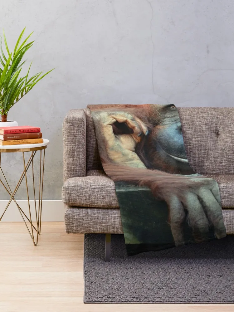 Orangutan Throw Blanket For Sofa Thin Large Blanket