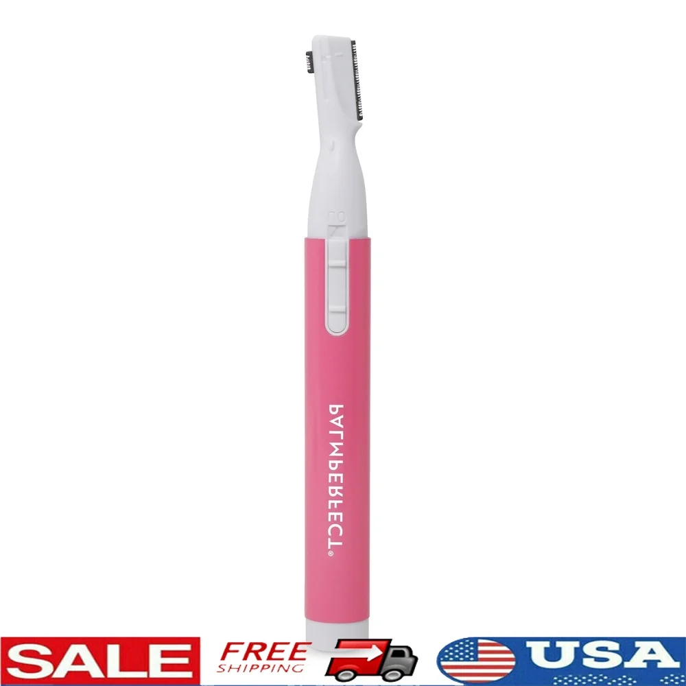 

Персональный триммер для волос на батарейках, женская электробритва, компактный дизайн, триммер для бровей двойной длины и щетка для чистки