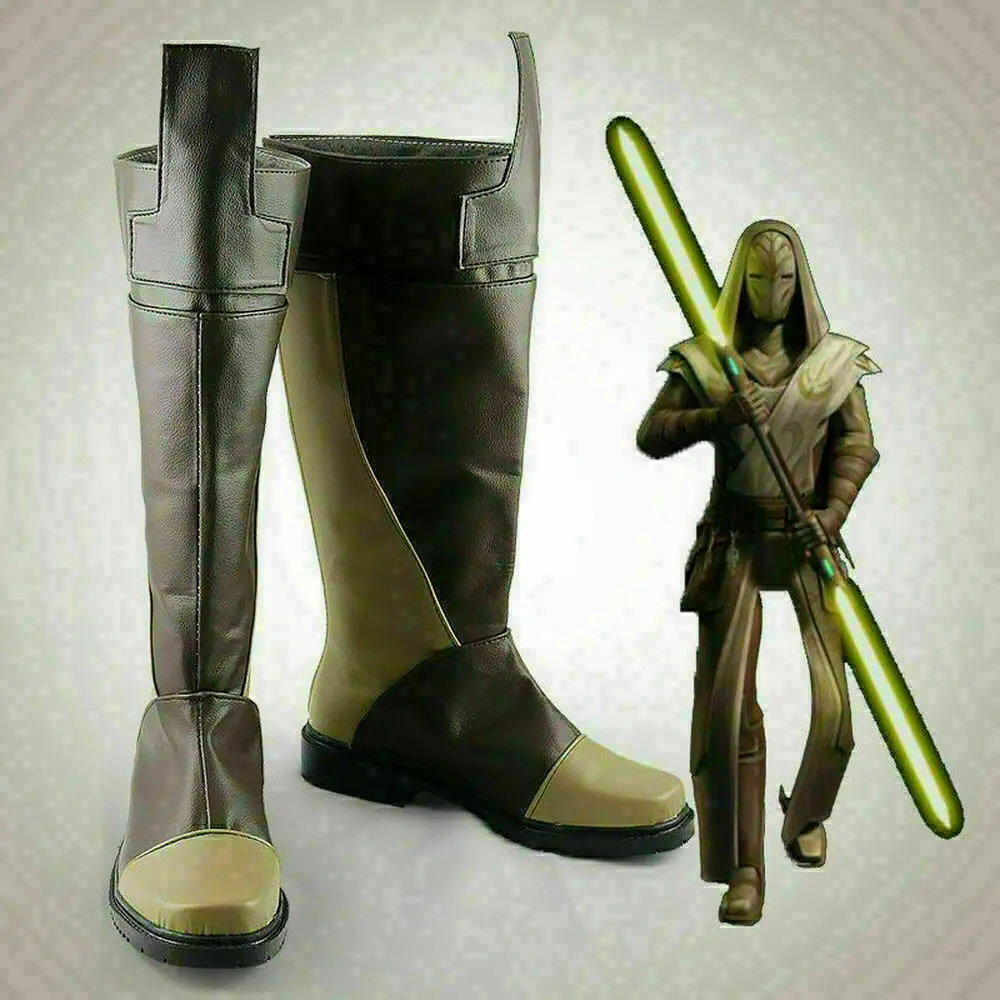 jeu-starwars-the-clone-vanjedi-temple-guard-cosplay-chaussures-bottes-costume-de-ixd'halloween-accessoires-sur-mesure