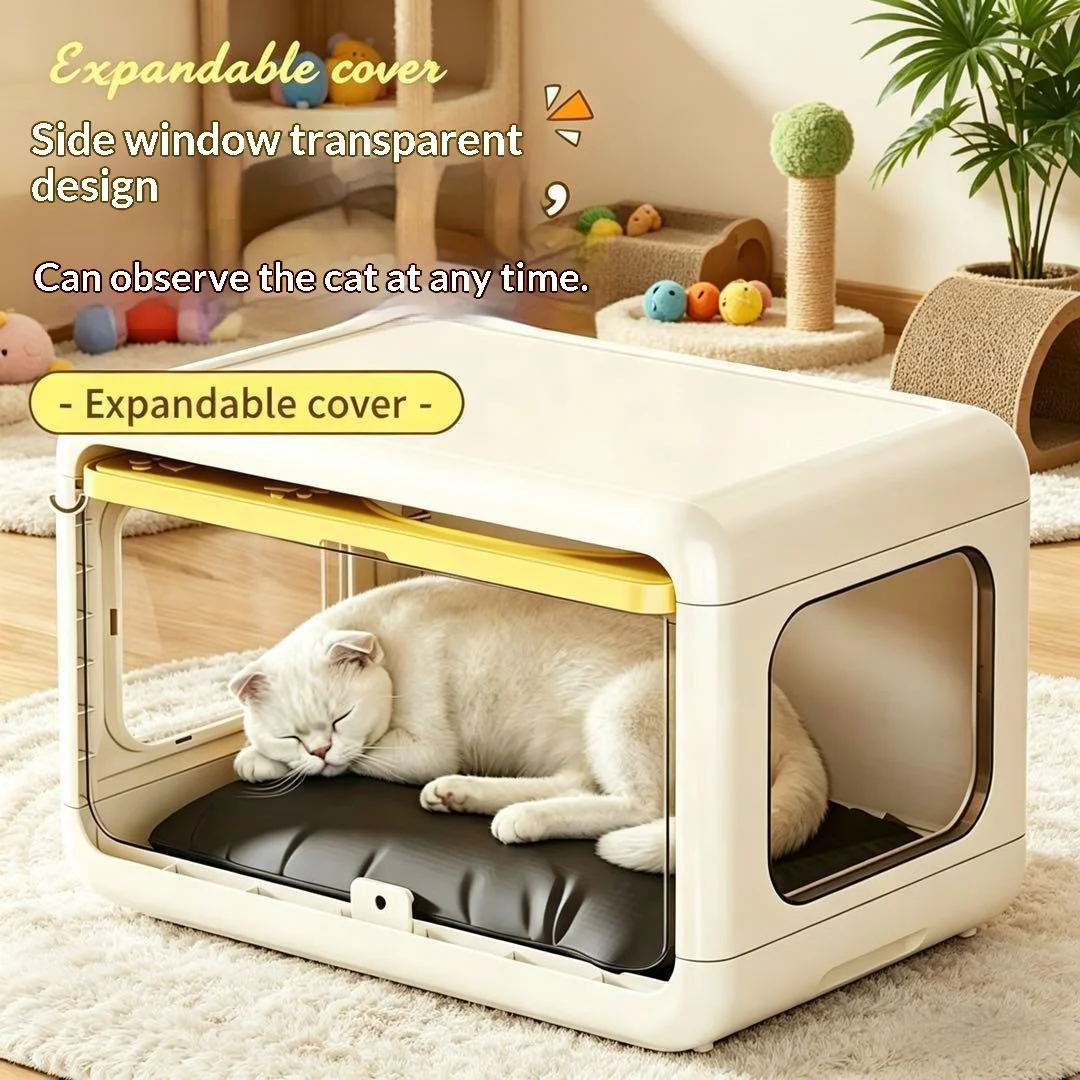 Casa para gatos semicerrada lavable y extraíble, cálida todo el año - imagen 3