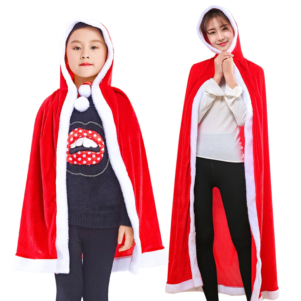 

Reversible Cloak Robe Christmas Costumes for Adults Cape European and American Hooded