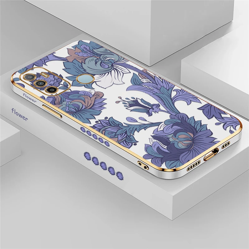 السيليكون للصدمات جراب هاتف ل ممن لهم A37 A36 A35 A33 2020 A32 A31 A54 A53S A53 A52 A39 A38 لينة بولي يوريثان خمر زهرة طباعة غطاء