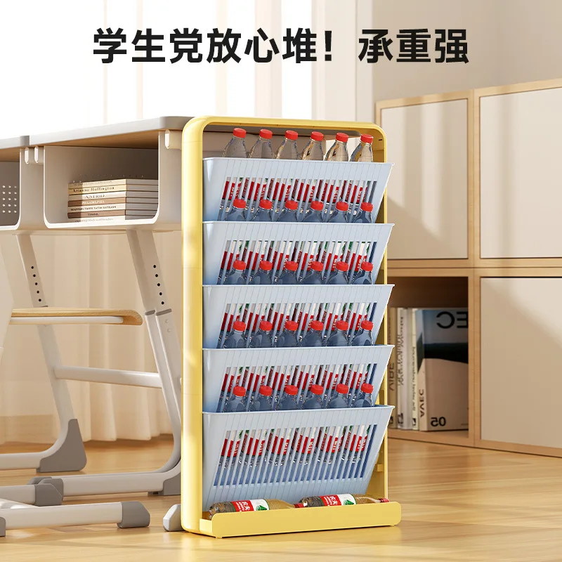 AOLIVIYA Floor Desk Bookcase Cabinet Library Shelves Bookshelf Storage Rack Classroom Student Display Organizer Stand
