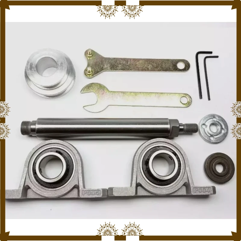 1set Thread Spindle Shaft Parts Shank Pulley Bearing DIY Wood Lathe Cutter for Chuck