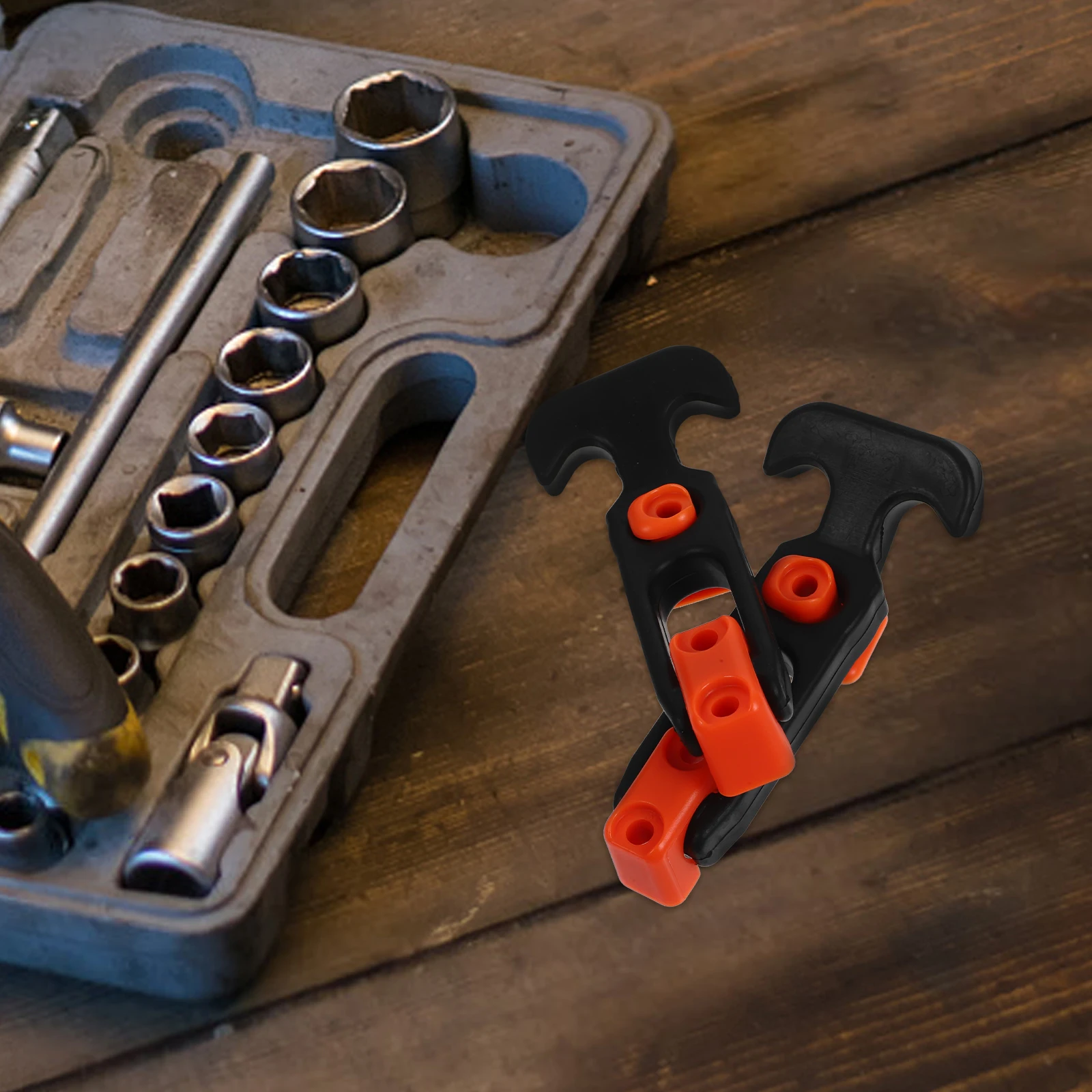 2Pcs Hasp Latch Engine Hood Lock Toolbox Latches With Shock Absorption Feature