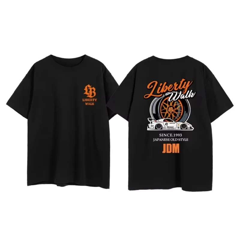 

2025 New Japanese Modified Car Culture RX-7 American High Street Loose Short Sleeve Men's and Women's Short Sleeve T-shirt