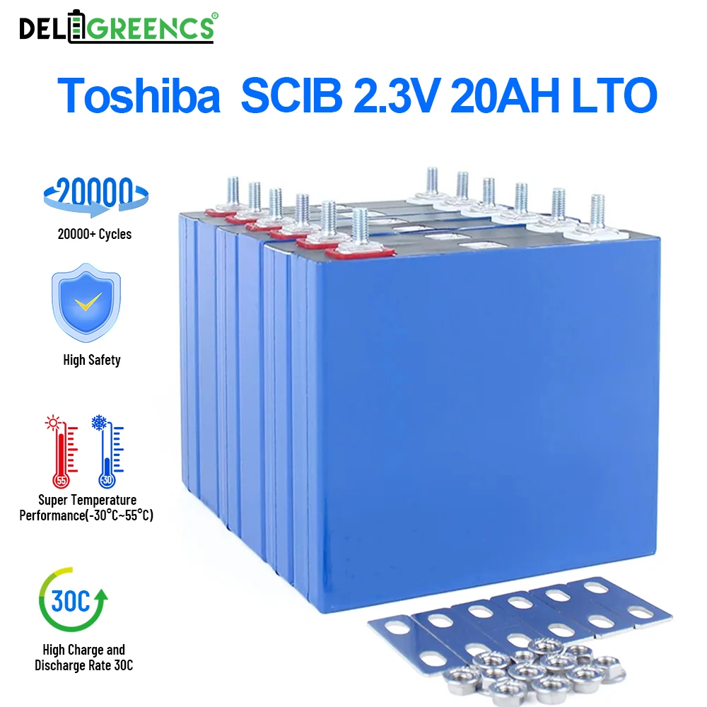 Toshiba LTO 2.3V 20Ah Rechargeable LTO Original High Rate Dischargeable Batteries For Low Temperature High Rate Discharge DIY