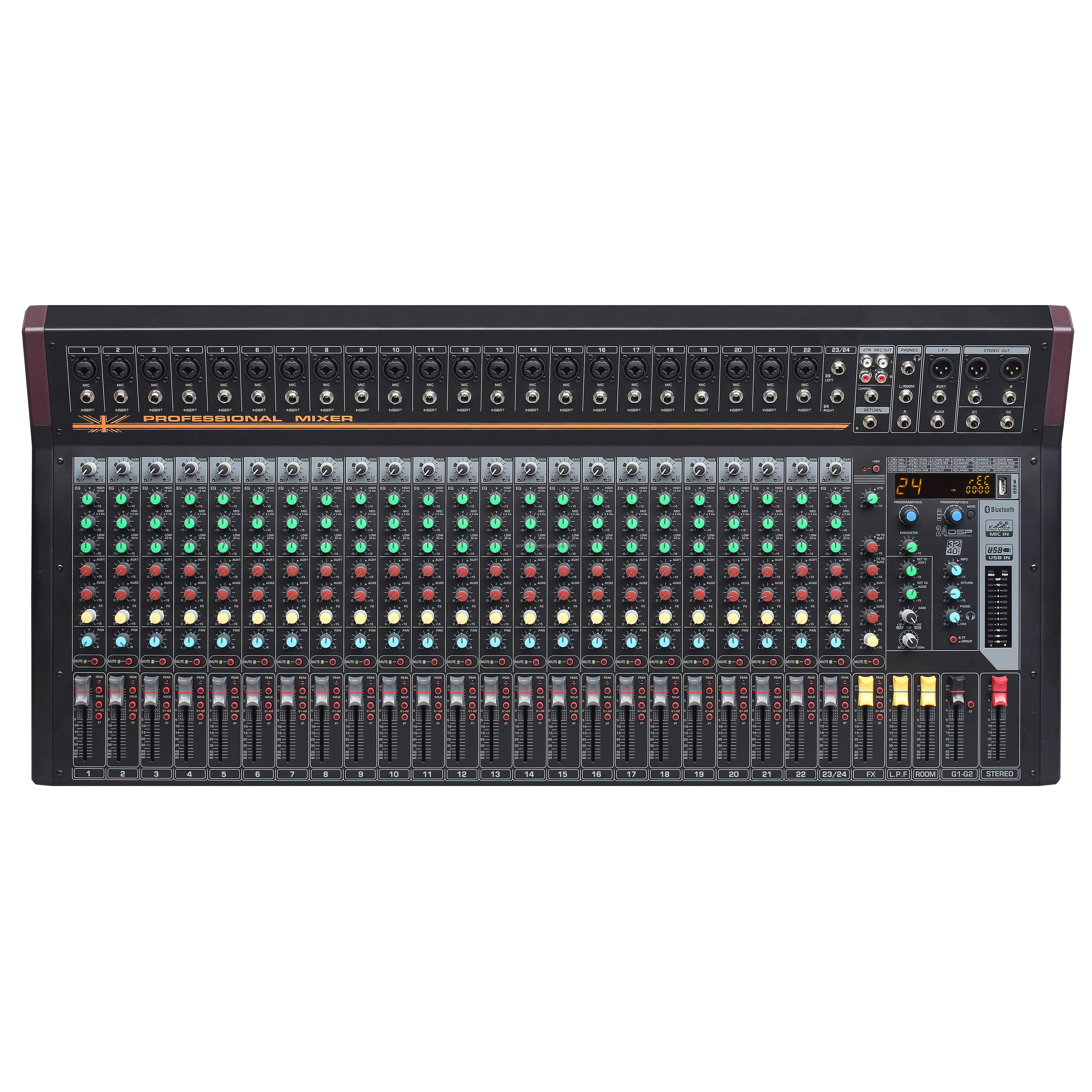 Console mixer professionale Mixer audio a 24 canali