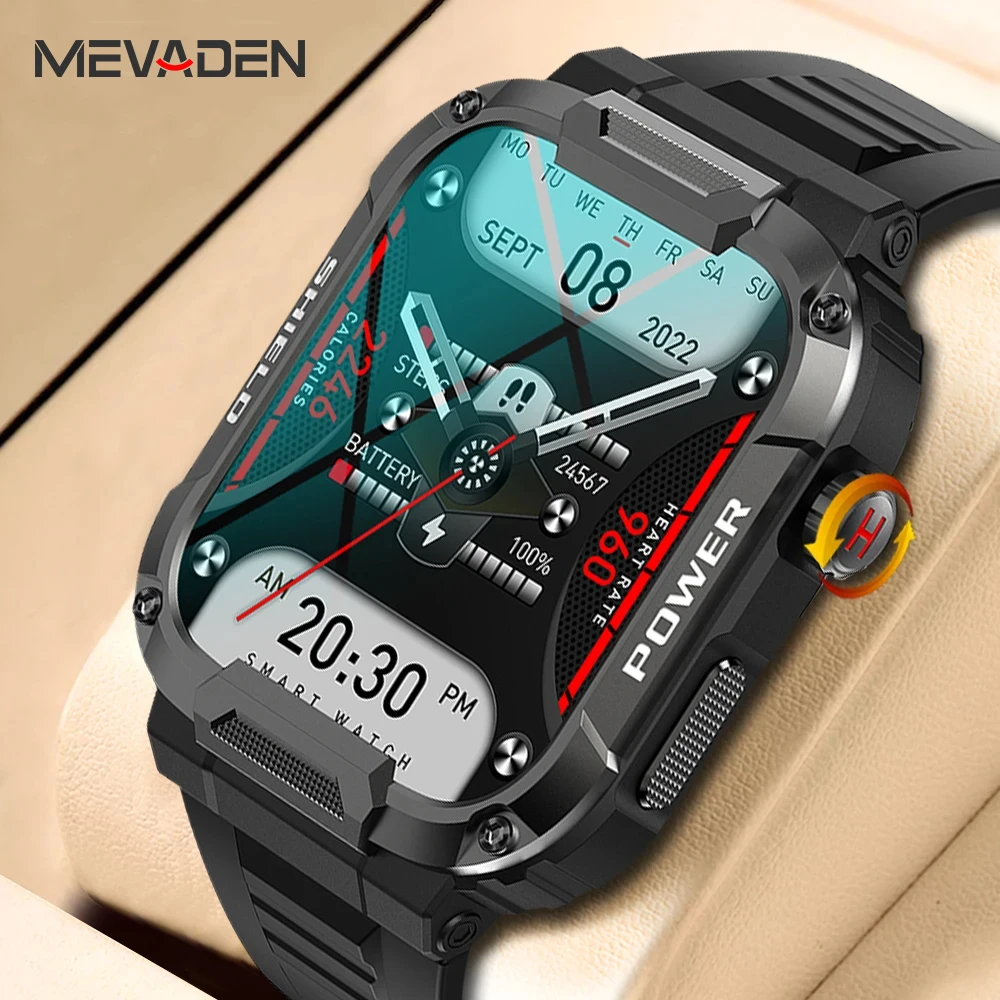 MEVADEN New Bluetooth Call Smart Watch Men Sport Fitness Tracker Voice Assistant IP68 Waterproof Male Smartwatch for Android IOS