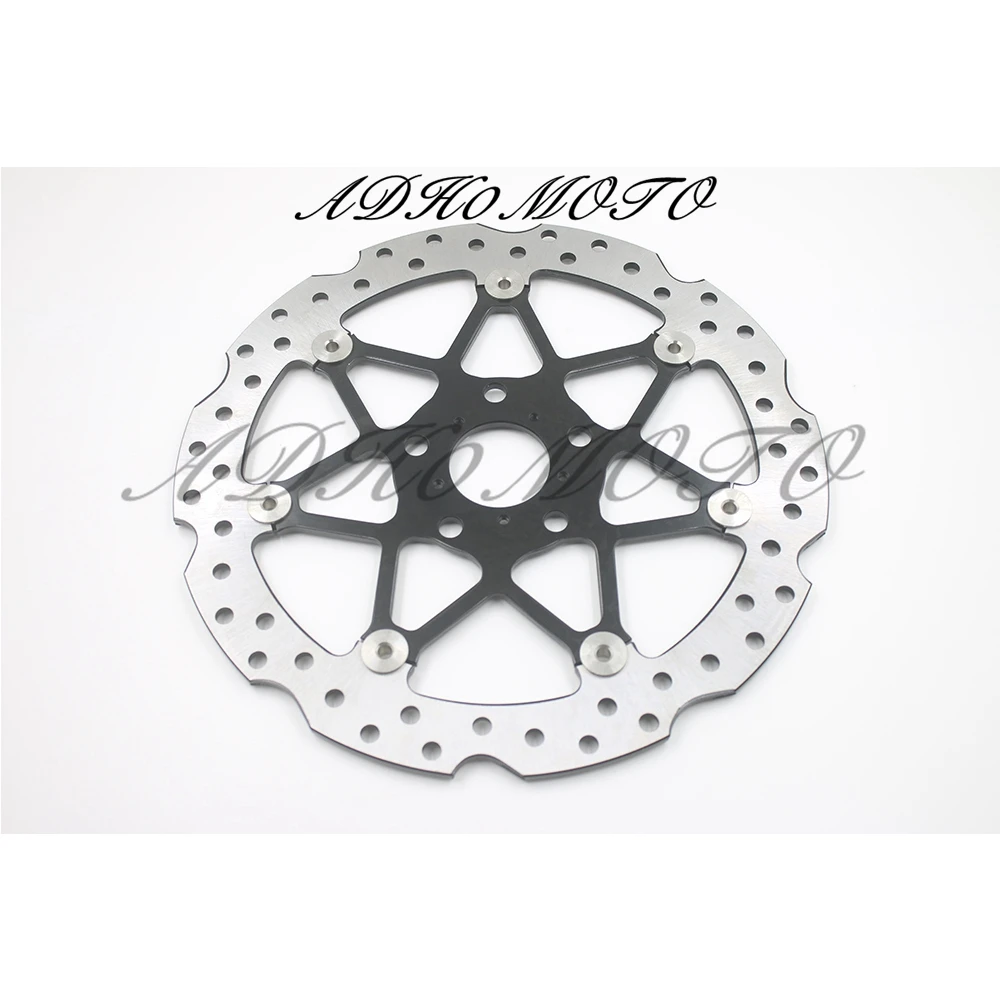 1ps Motorcycle Front Brake Disc Rotors for CB500X 2019-2021/ CB500X 2022 Silver + Black (Round)