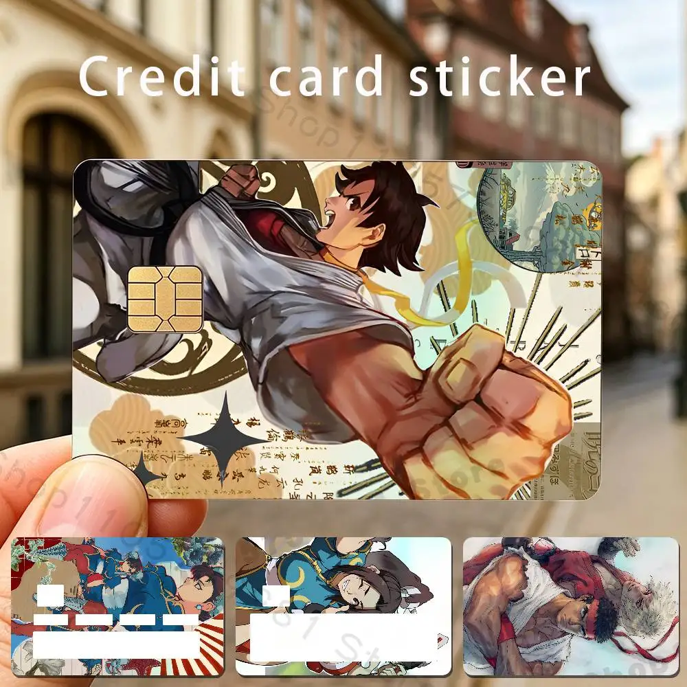 S-Street Chun-Li F-Fighter Holographic Laser Shinny Film Skin Cover Sticker for Debit Credit Card Bank Card