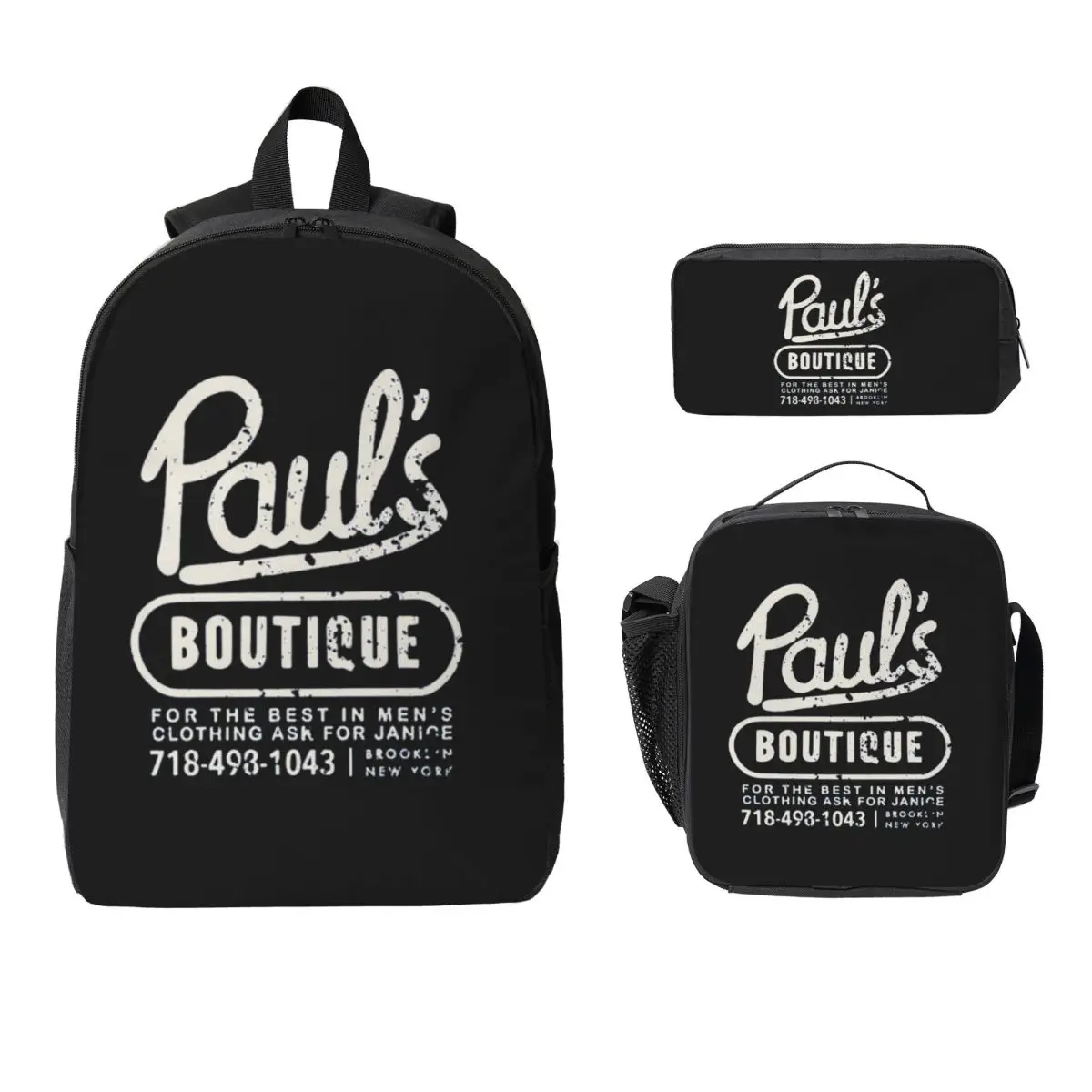 

Pauls Boutique Backpack Student BookBag School Bag Computer Shoulder Bags 3ps Insulated Lunch Bag Pencil Case