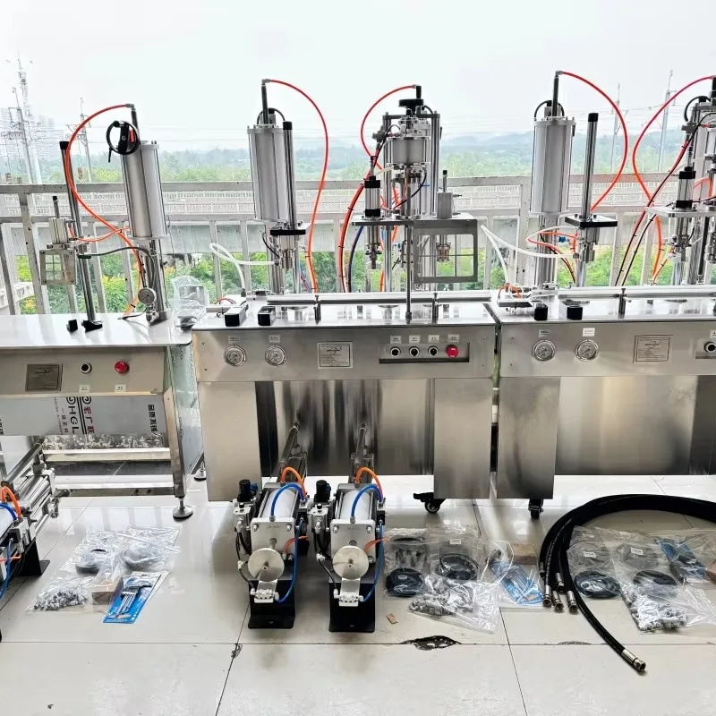 Semi Automatic Business Startup Hair Color Body Spray Air Freshener Aerosol Filling Machine For Personal Care Products