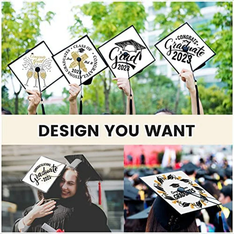 N99rsublimation Blanks Graduation Topper Heat Transfer Plate, MDF Adhesive Grad Hat Topper Decorations For Party Supplies