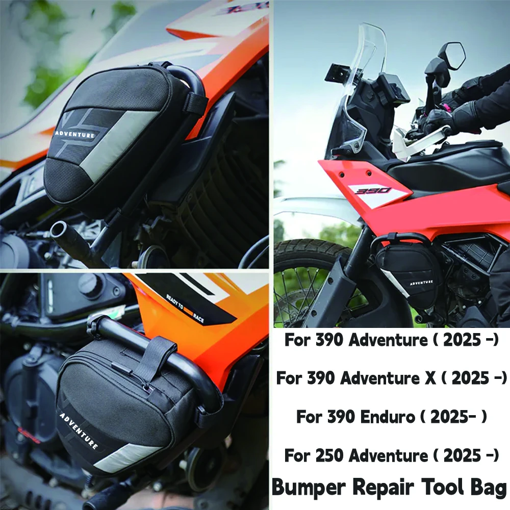 Motorcycle Frame Crash Bars Waterproof Bag Original Bumper Repair Tool Placement Bag For 390 Adventure X / Enduro 390 250 ADV