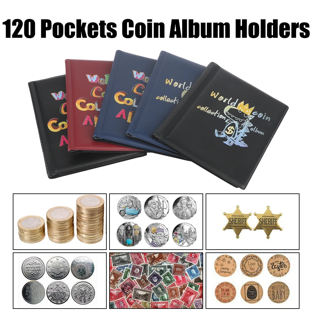 Mini Penny Münze Aufbewahrung tasche Münz album Buch 120 Taschen Münzen Sammler sammeln Geld Veranstalter Münz halter Alben