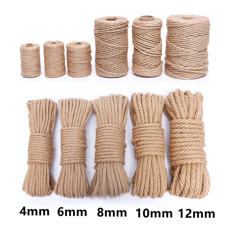 Cuerda de Sisal Natural para rascar gatos, cuerda para rascar árboles, juguete artesanal, garra de pata, Protector de muebles, poste rascador, accesorios para gatos