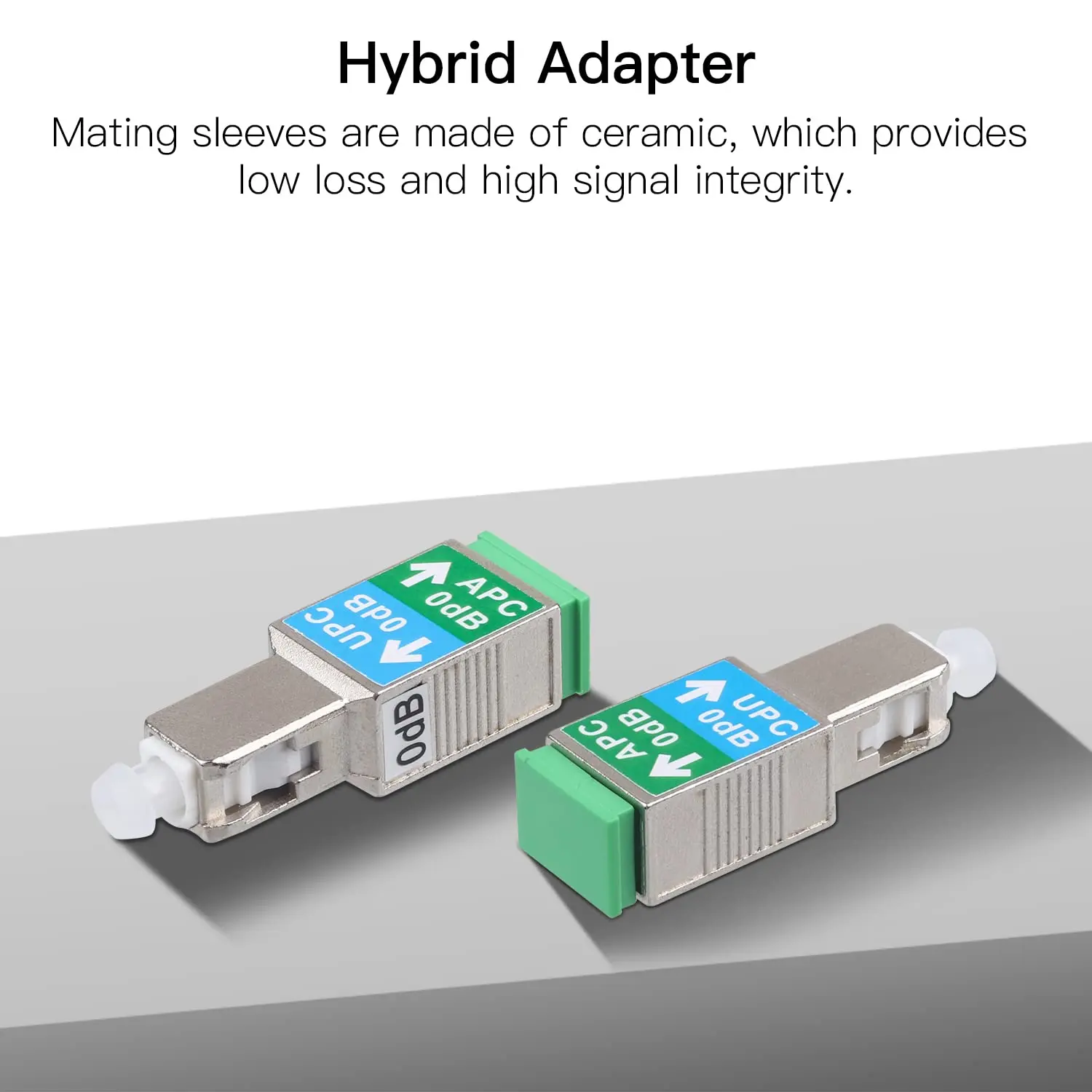 Fiber Optic Adapter APC/UPC SC Male to APC/UPC SC Female 0dB Attenuator Single-mode 1200nm-1600nm Converter Fiber Connector