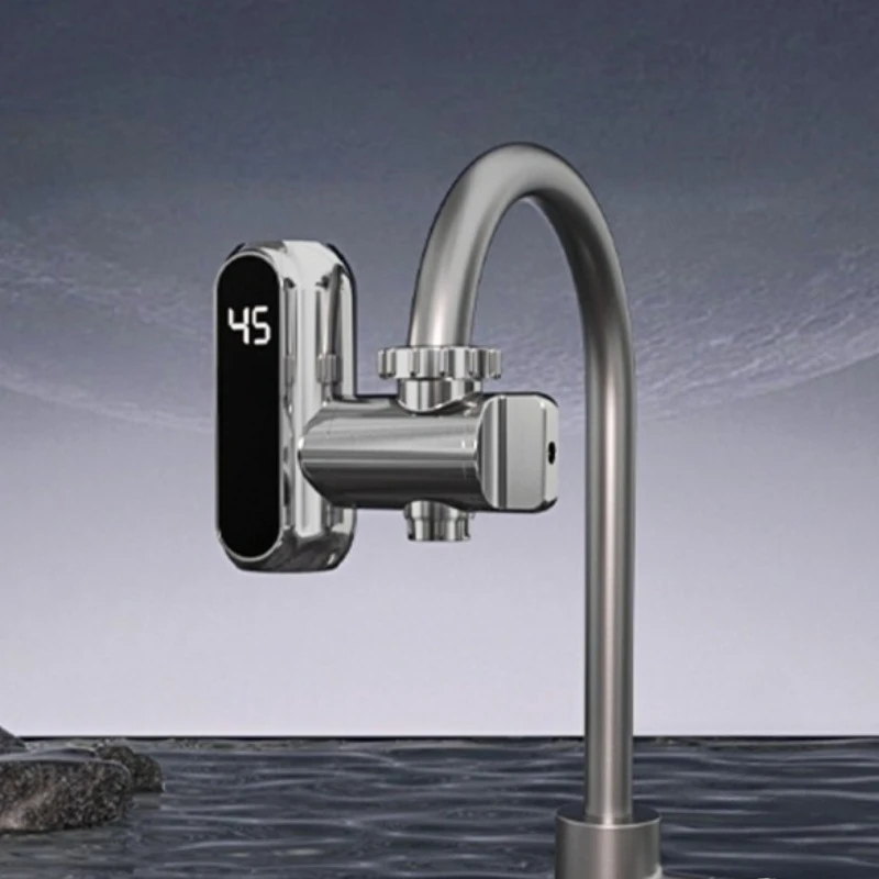 Household Electric Faucet Heater Kitchen Digital Display Rapid Heating Basin Faucet Accessories Universal Bathroom Fixture