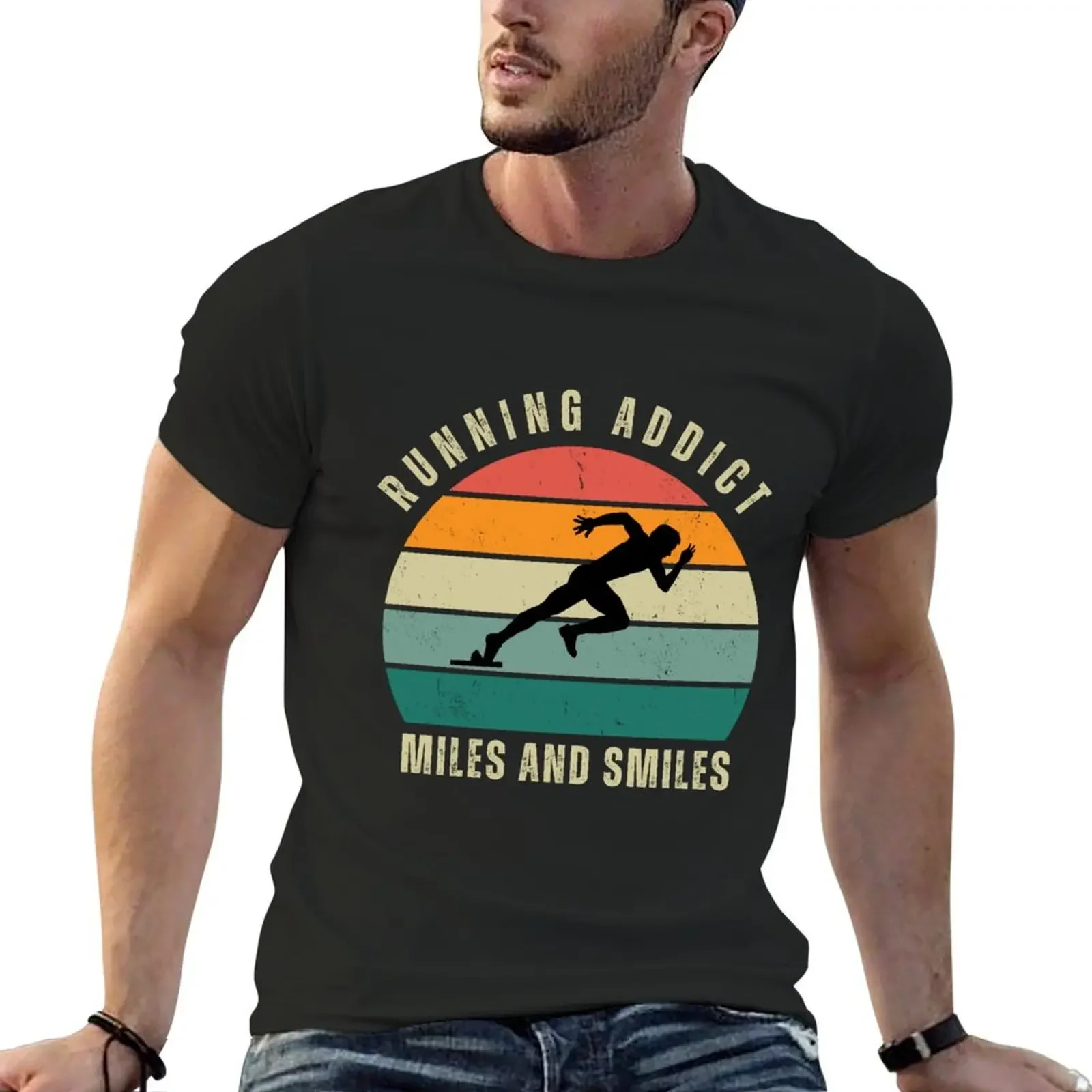 RUNNING ADDICT: MILES AND SMILES T-Shirt new edition cheap stuff mens clothes