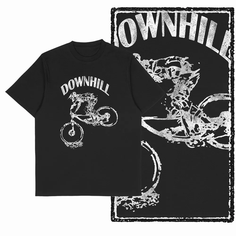 Vintage Graphic t-shirt Mountain Biking T-Shirt Men's Trail Rider Off-Road Bike Graphic Cotton Short Sleeve Tee Shirt G73