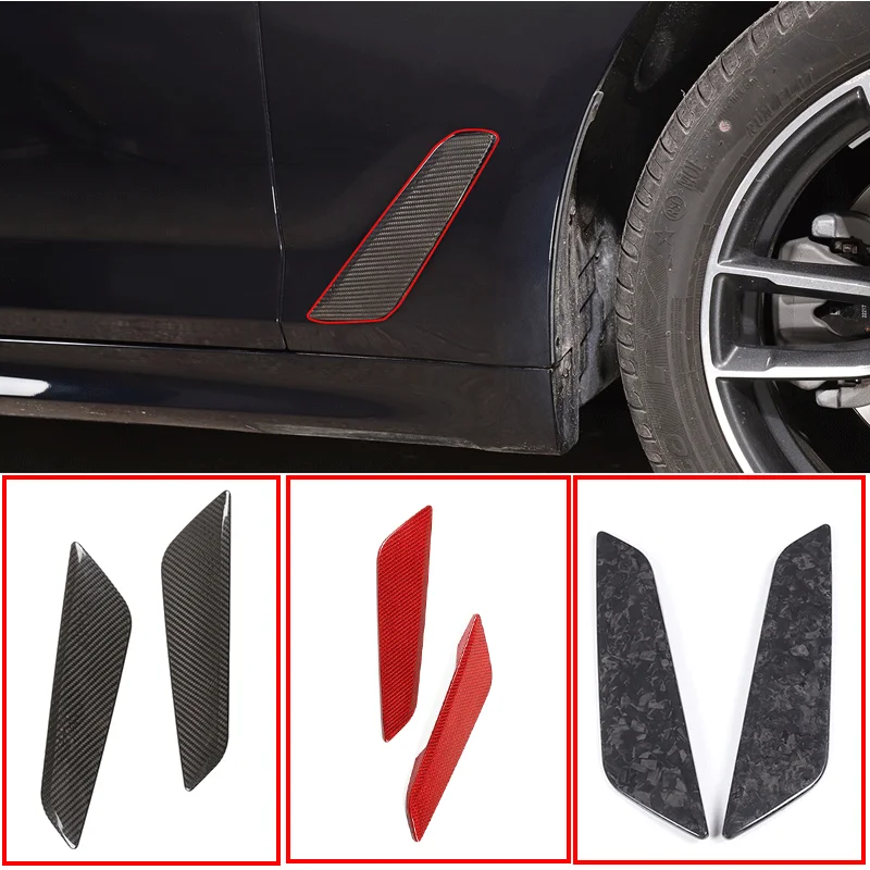 

For 2018-2022 BMW 5 Series G30 Real Carbon Fiber Car Styling Car Fender Vent Decorative Cover Sticker Car Exterior Accessories