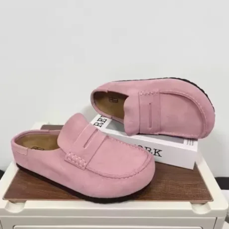 Retro Neapolitan stijl suède schoenen voor heren en dames, veelzijdige casual instappers, platte, ademende schoenen met zachte zool, voor dagelijks gebruik.