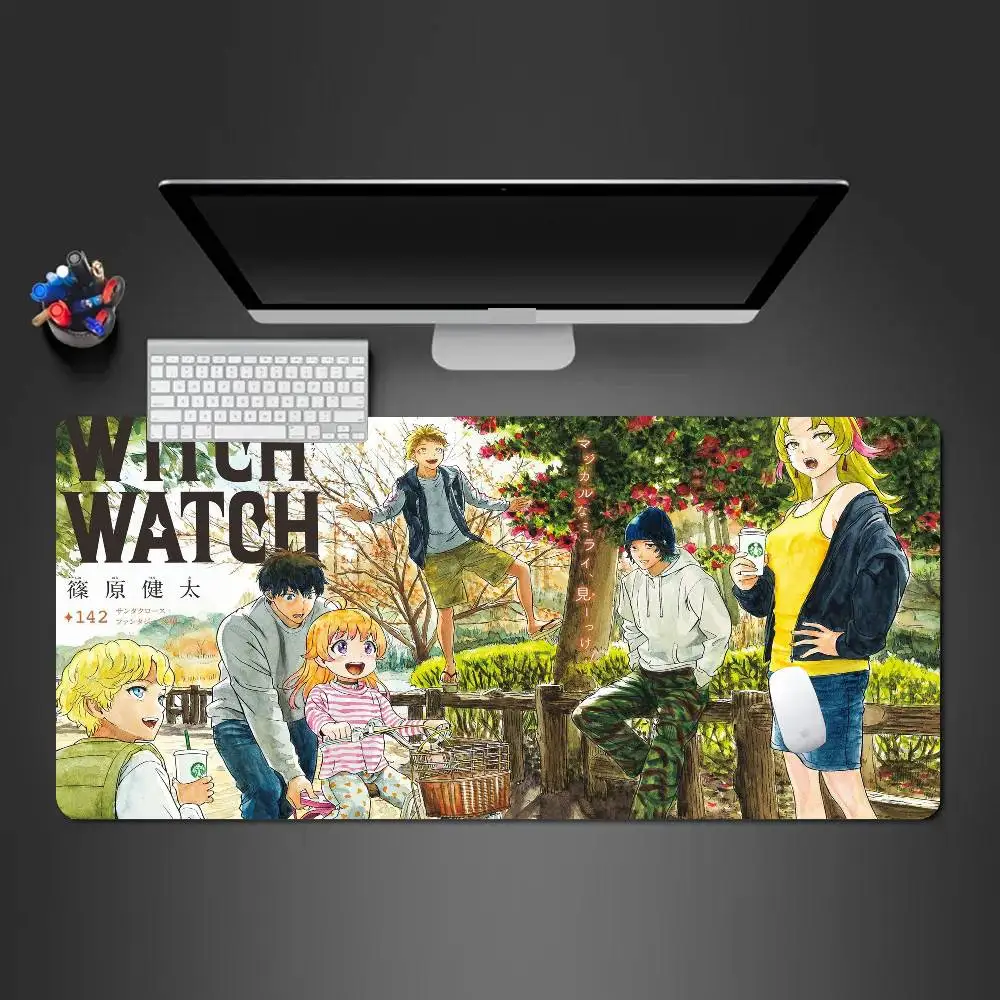 Anime W-Witch Watch Mousepad Non-slip Suitable For Office Computers Laptops E-sports Game Desk Mats XXL Keyboard