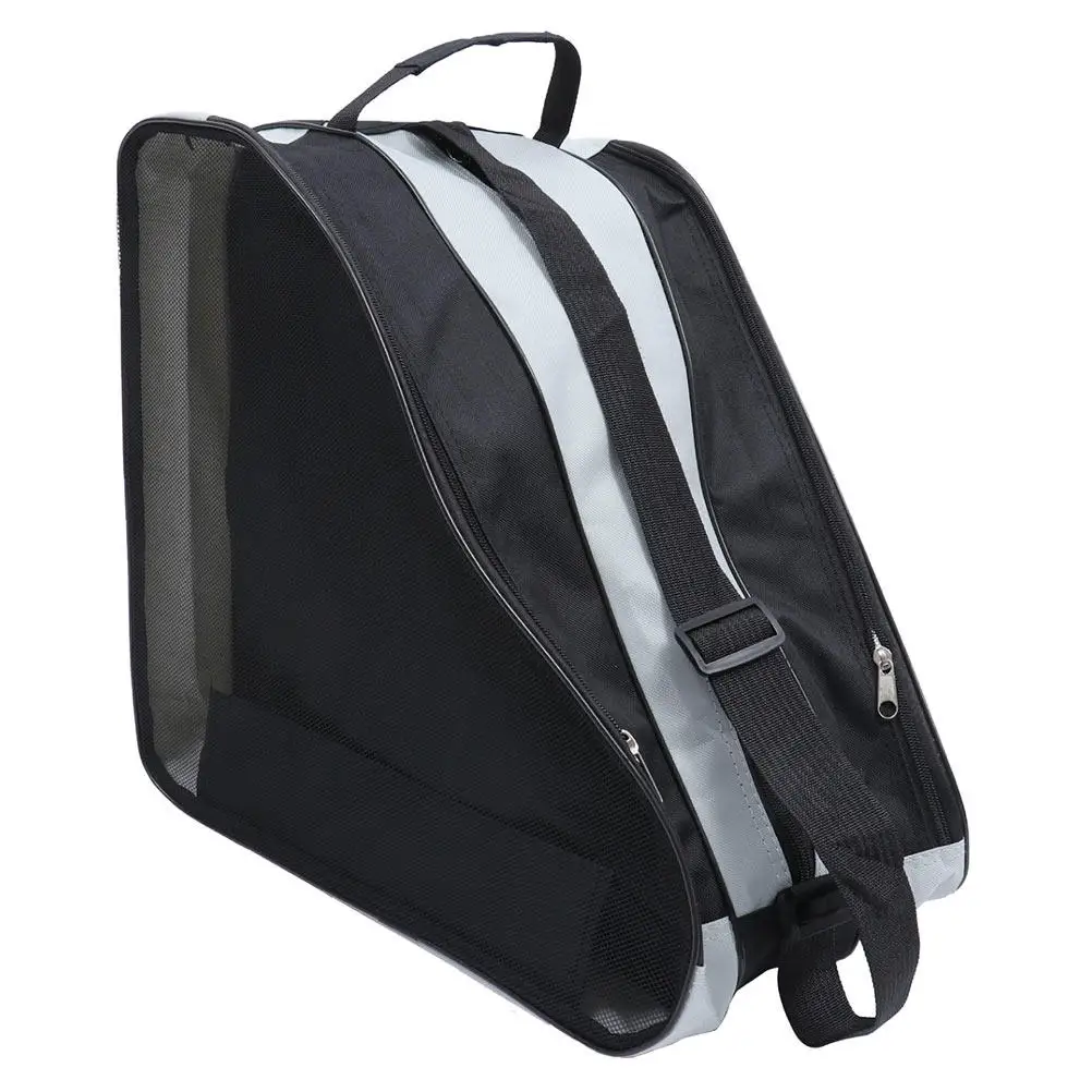 

Stylish Fashionable Roller Skate Bag Heavy Duty Thick Fabric Ice Shoe Storage Pouch Zipper Closure Portable Triangle Skate