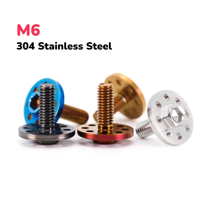 Peijian M6 304 Stainless Steel Motorcycle / Vehicle Assembly Accessories Automobile / License Plate Screw
