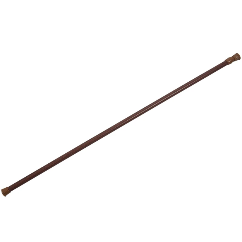 Promotion! 2X Extendable Telescopic Spring Loaded Net Voile Tension Curtain Rail Pole Rods,55-90Cm/70-120Cm,Wood Color