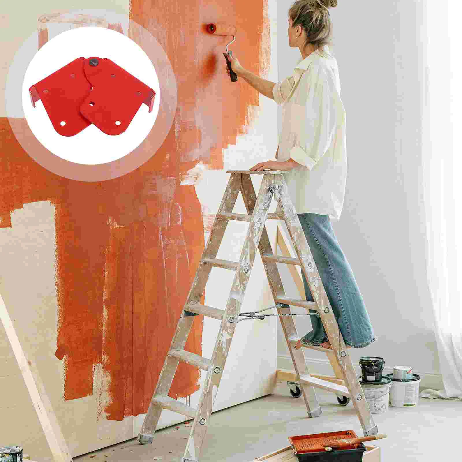 2 Pcs Folding Ladder Attic Parts Hinge Replacement Kit Step Ladders Joint Lightweight