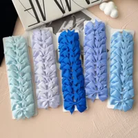 Lazos para el pelo de cinta de grogrén liso para niña, lazo pequeño para niña, accesorios para el cabello para bebé, 10 piezas/tarjeta