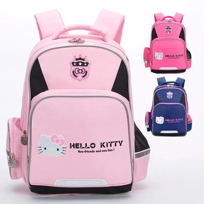 Sanrioed Hello Kitty Anime Cute Large Capacity Children Backpack Schoolbags Student Cartoon Shoulder Bag Travel Gift for Friend