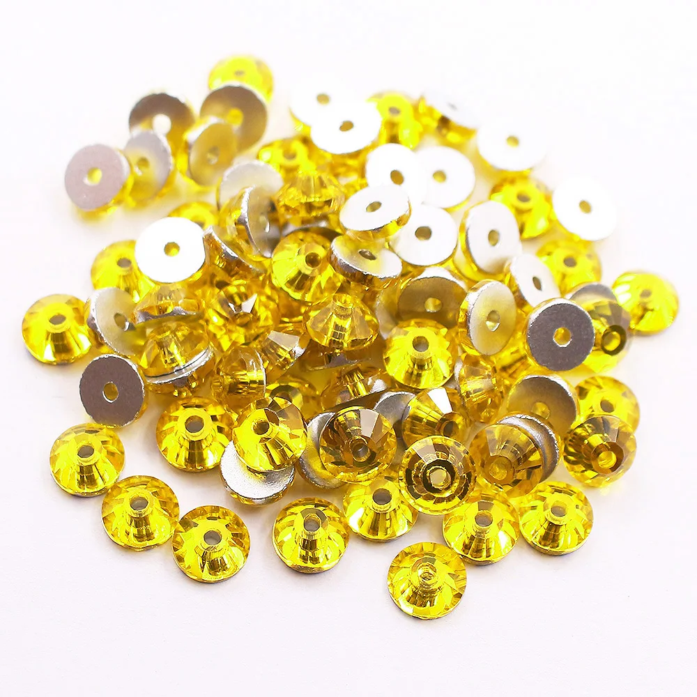 100 stücke 3mm-6mm auf Strass steinen nähen Kristalle trimmen Stoff Glasperlen Steine Handwerk Nähen Strass steine für Kleidung Dekoration Edelsteine – Detail 9