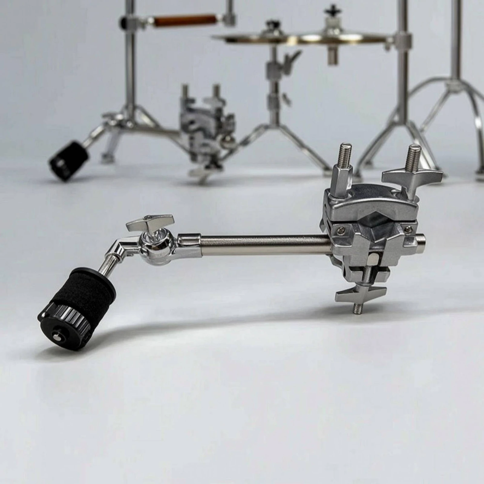 Drum Clamp with Rod Compact Multi-Clamp Drum Mounting Bracket Long-Lasting Hardware Sturdy for Drummers, Stage Rigs