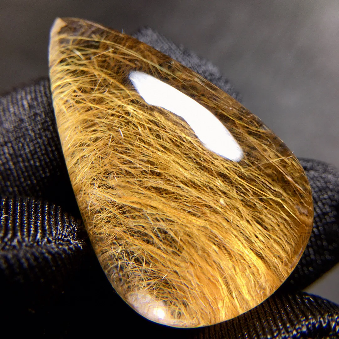 

Natural Gold Rutilated Quartz Pendant Jewelry 32.2*19.1*9.2mm Water Drop Men Women Brazil AAAAAAA