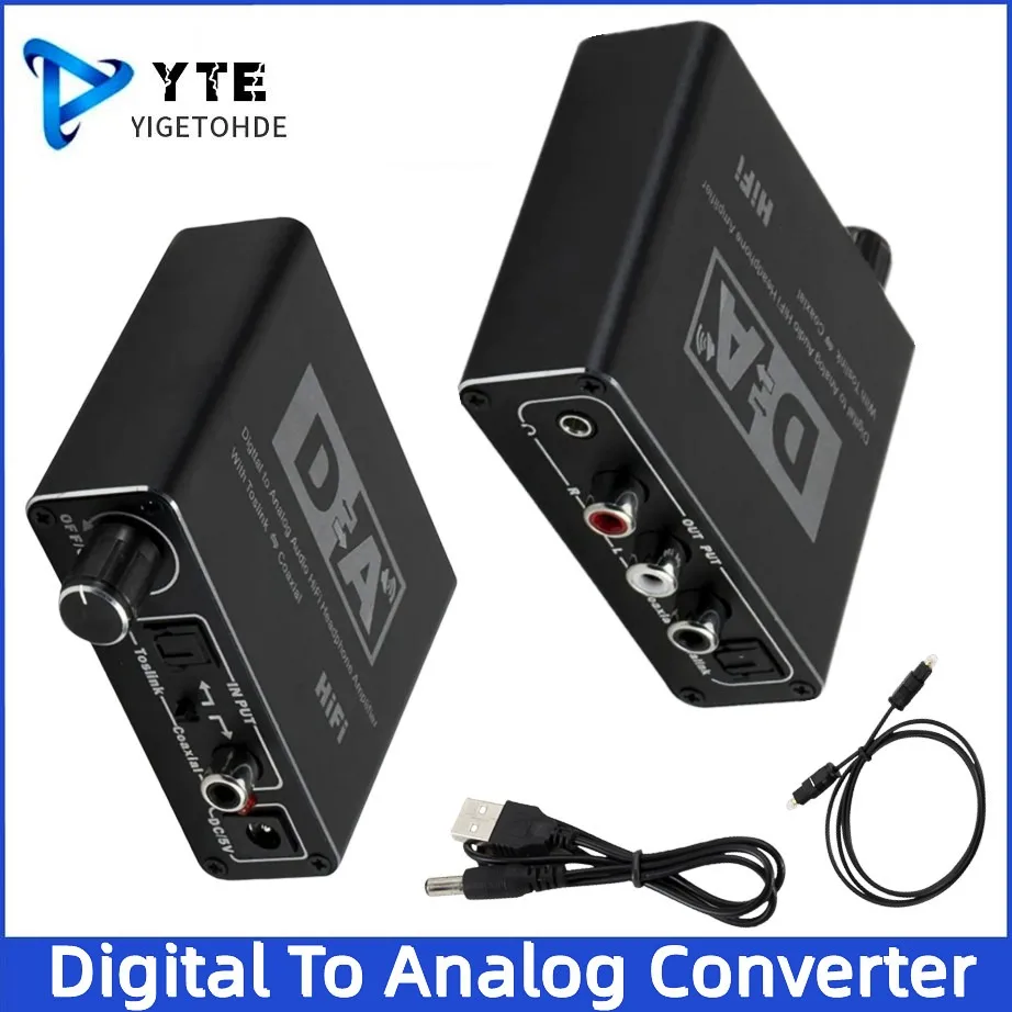 HiFi DAC Digital To Analog Audio Converter Decoder Toslink Optical Coaxial Converter 24Bit 192KHz Digital To Analog Converter