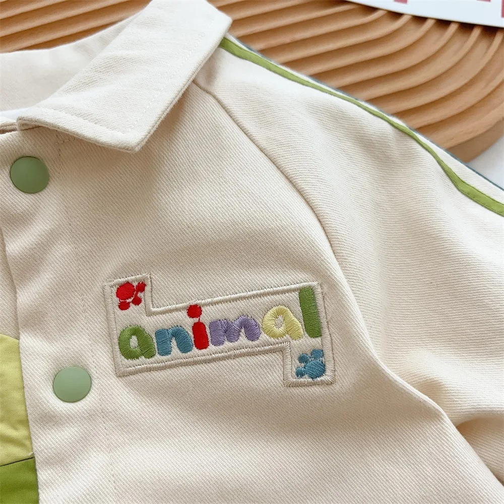 2024 Autumn Baby Clothes 0-2Y Cute Letter Embroidery Boys Rompers Thicken Lining Girls Jumpsuits Toddler Outwear