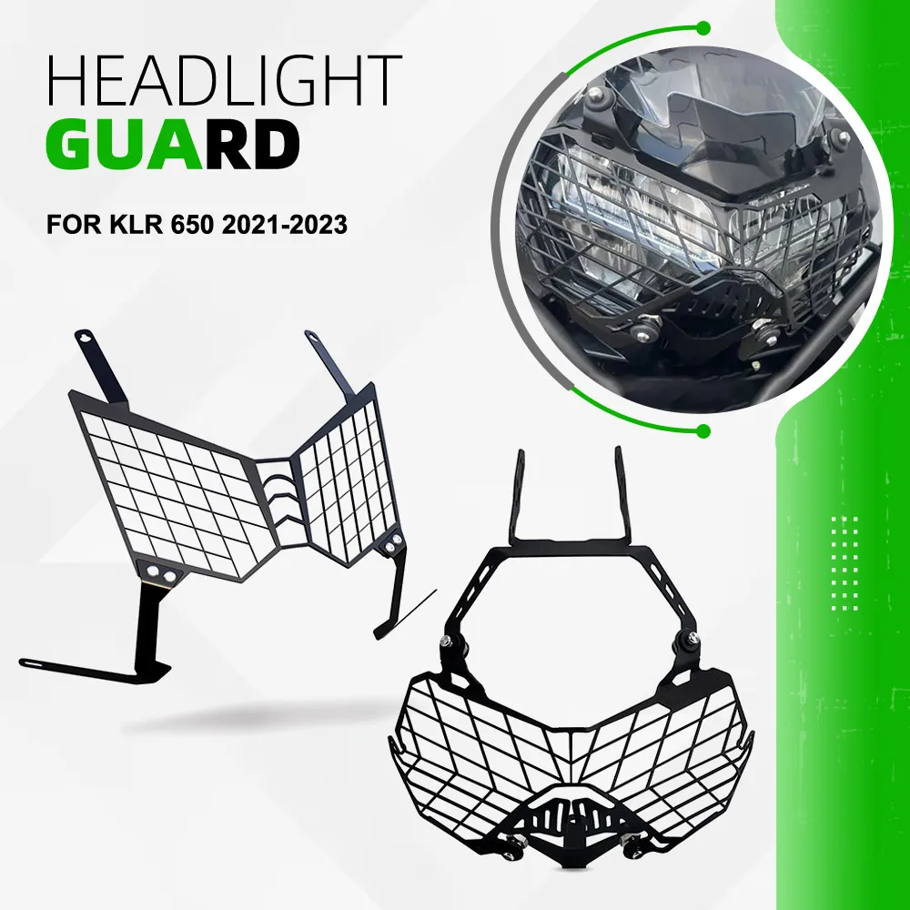 

KLR-650 Headlight Guard FOR Kawasaki KLR 650 2021-2023 For KLR650 2008-2018 Motorcycle Headlamp Grill Head Light Protect Cover