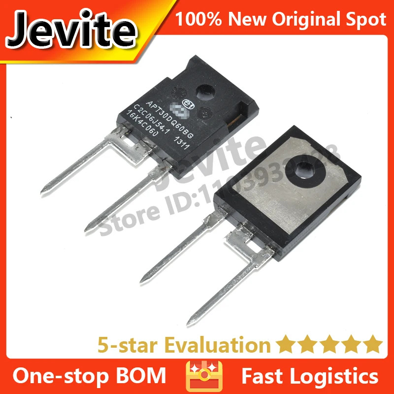 

Jevite 100% New Original electronics Controller 5-10 units/lote APT30DQ60BG TO-247 600V 30A Ultrafast Recovery Transistor