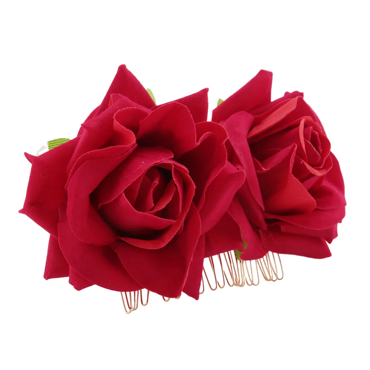 N87R Rose Flower Hair Clip Slide Flamenco Dancer Pin Flower Brooch Lady Hair Styling Clip Hair Accessories