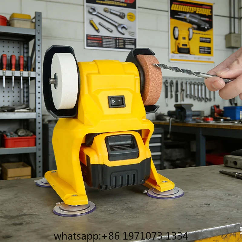 Cordless Electric Bench Grinder Metal Wood Stone Knife Polishing Grinding Tool