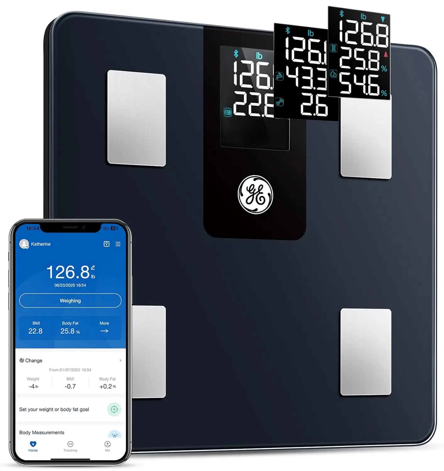 

Smart Scale for Body Weight, BMI, Fat & Muscle Mass with 14 Metrics, Bluetooth App Sync, Accurate to 400 lbs