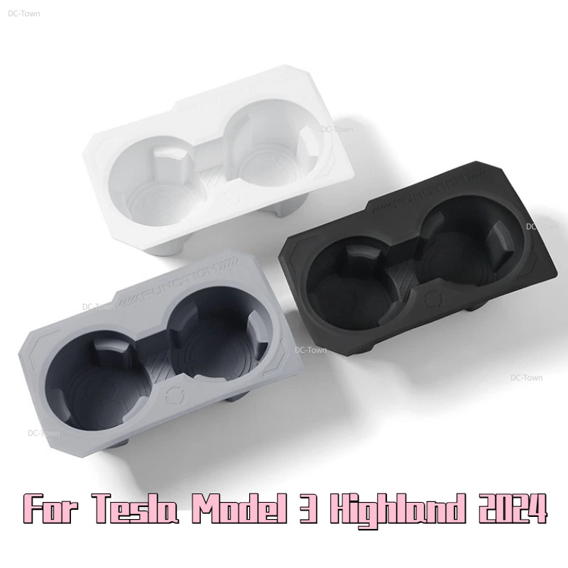 

Central Control Water Cup Holder for Tesla Model 3+ Highland 2024 Limiter Mats Rear Seat Water Cup Support Drink Coaster Pads