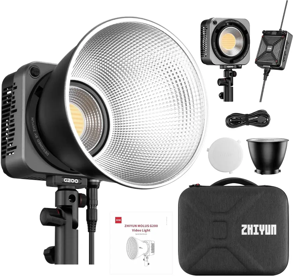 ZHIYUN Molus G200 200W ビデオライト Bowensマウント付