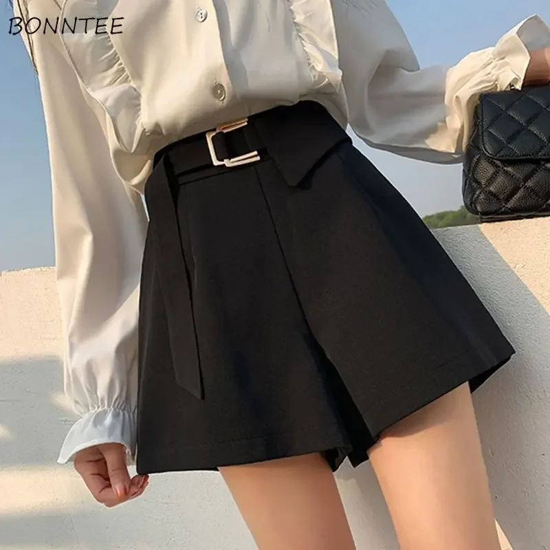 

Shorts Women Temperament Simple Irregular Office Lady Summer New Korean Style High Waist Casual Prevalent Loose All-match Mature